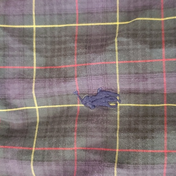 RALPH LAUREN size XL Mens blue Plaid Long Sleeve Vintage Blake Shirt 100% Cotton - Picture 6 of 8
